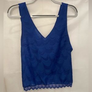 Skies are Blue Tank Top. Size small. Blue